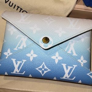 SOLD Ⓜ️ Louis Vuitton Medium Kirigami pouchette By the Pool blue ombré leather